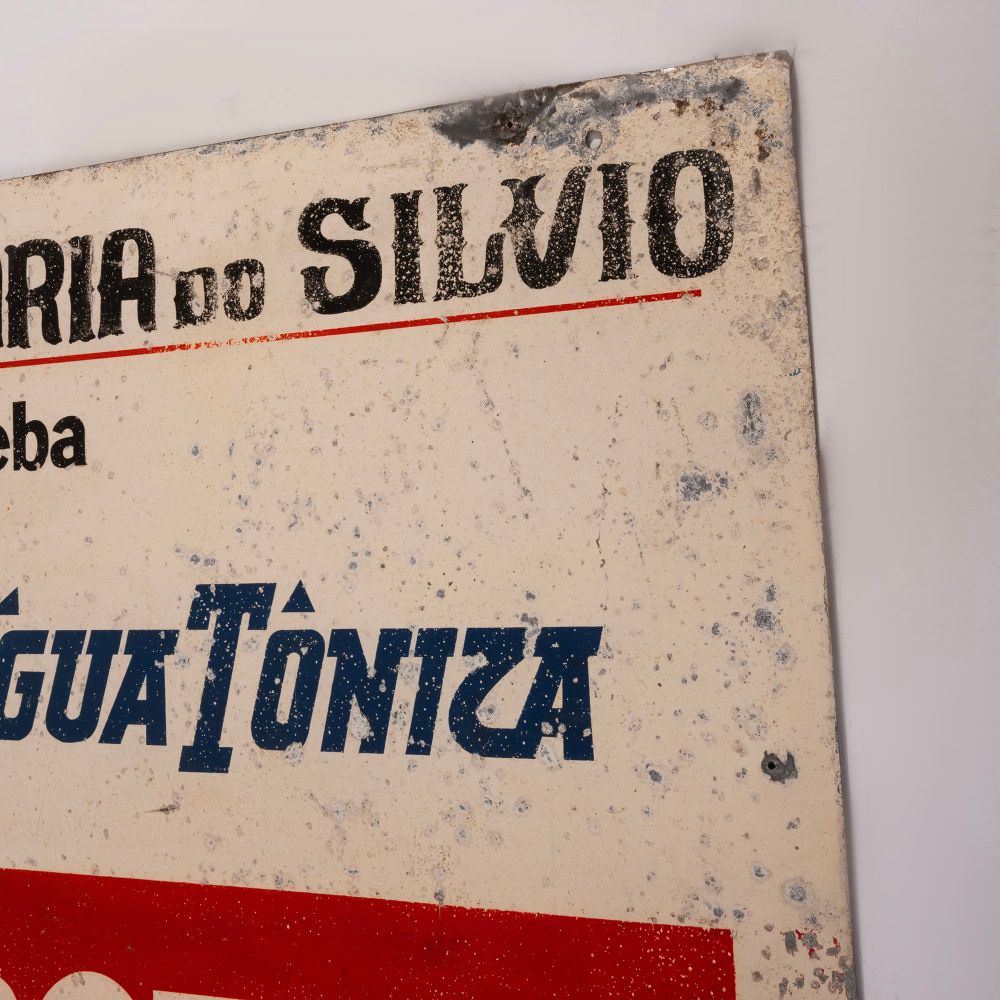 Placa publicitária Bar do Silvio - 1980