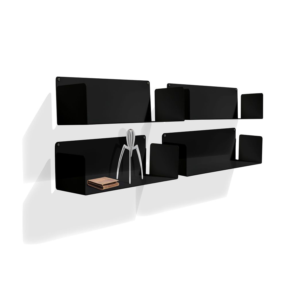 Estante Horizonte Lateral Preta 60cm