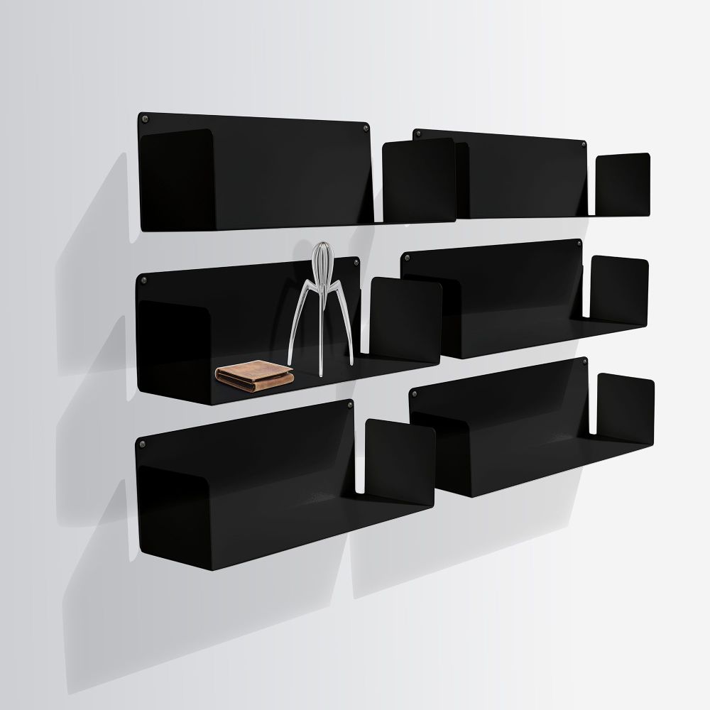 Estante Horizonte Lateral Preta 60cm