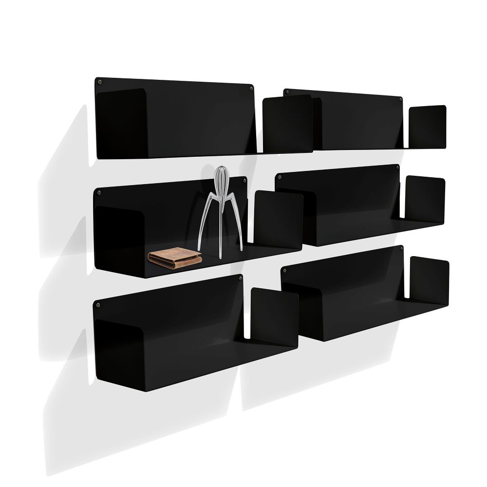 Estante Horizonte Lateral Preta 45 cm