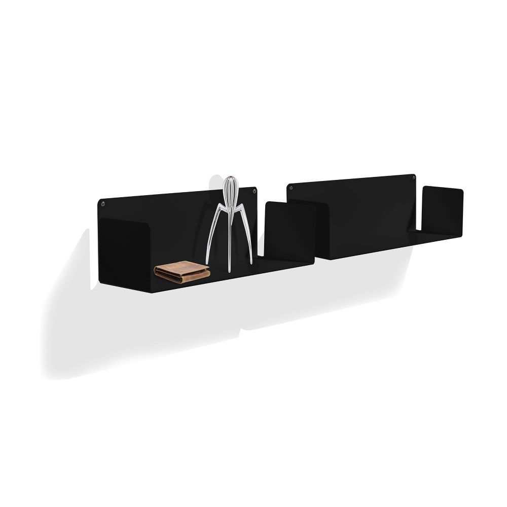 Estante Horizonte Lateral Preta 45 cm