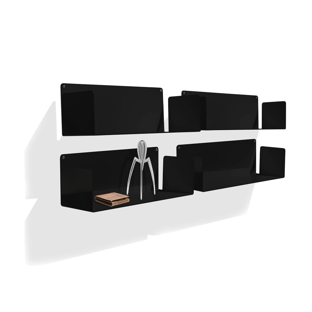 Estante Horizonte Lateral Preta 45 cm