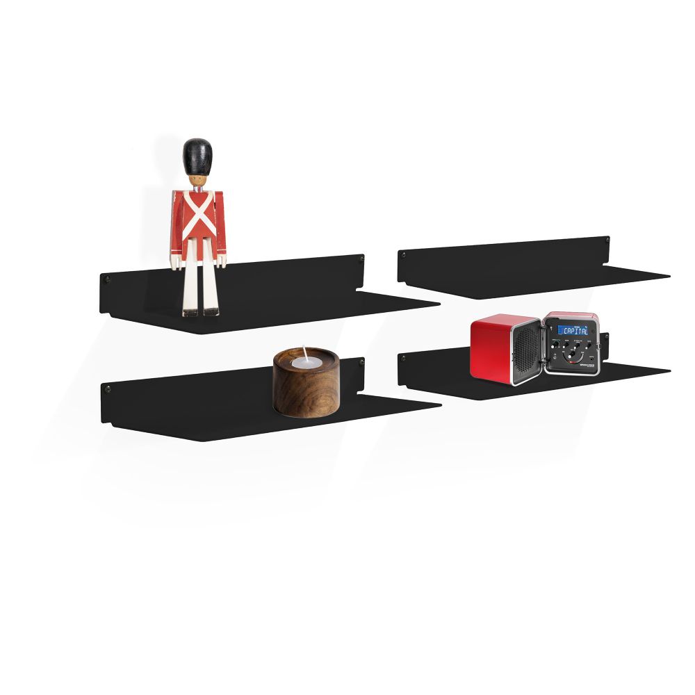 Estante Horizonte Plano Preta 45 cm