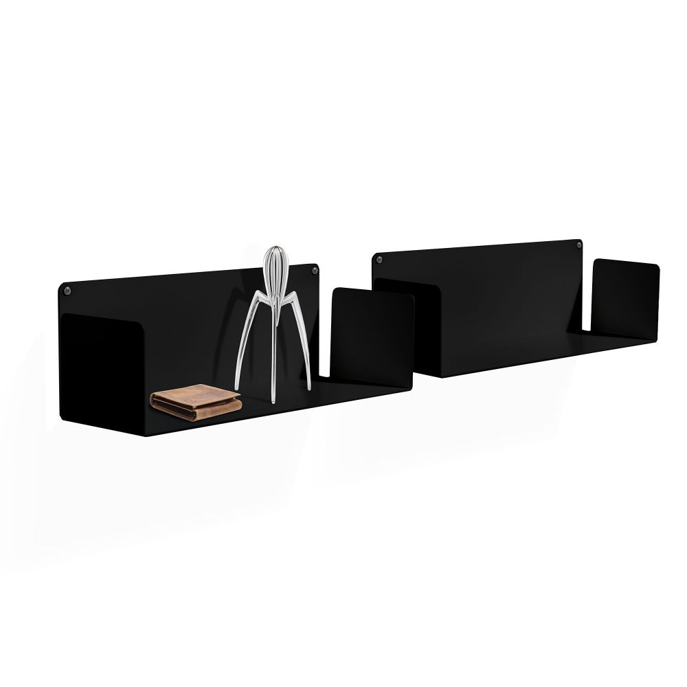 Estante Horizonte Lateral Preta 45 cm