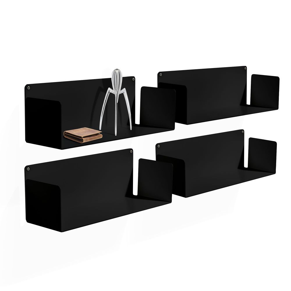 Estante Horizonte Lateral Preta 45 cm