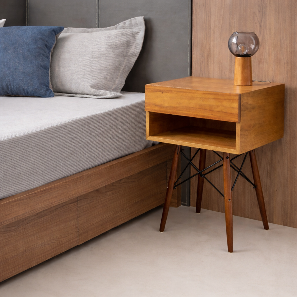 Mesa Lateral Eiffel Com Nicho Natural