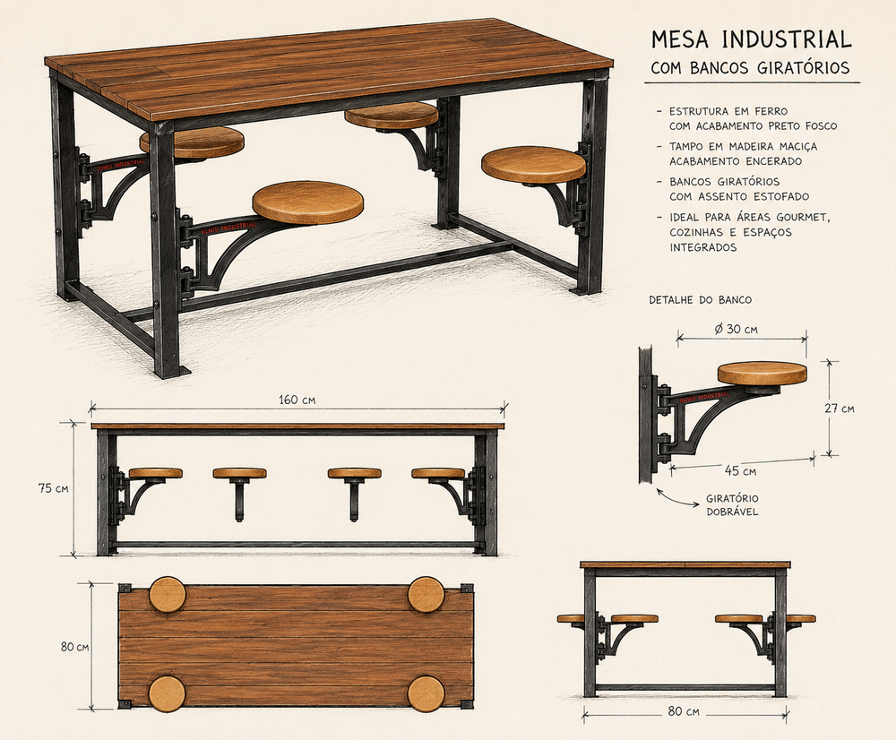 Mesa de jantar Soho 