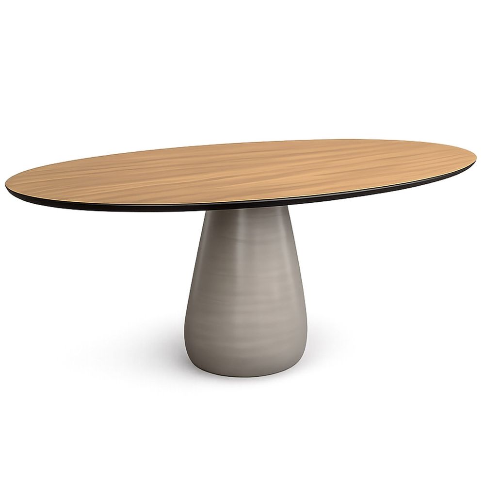 Mesa de Jantar Oval Concre