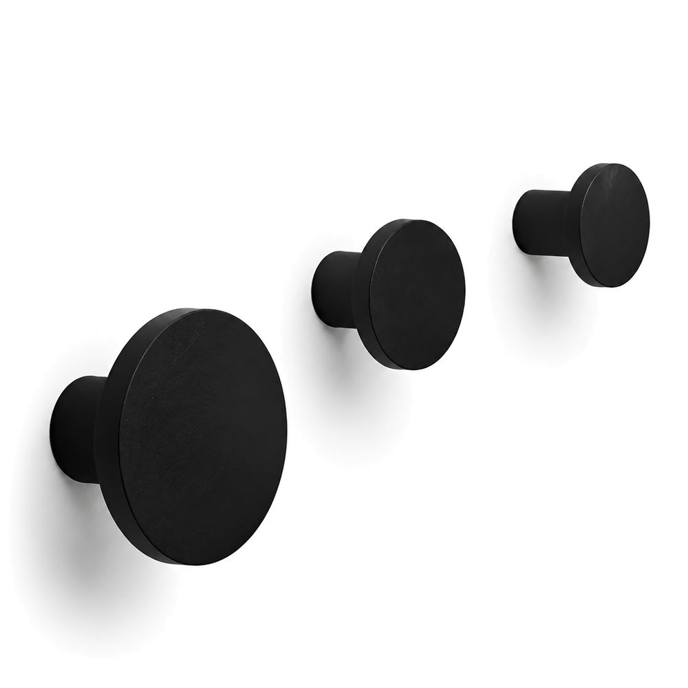 Cabideiro de parede Dots Redondo Ebanizado VM