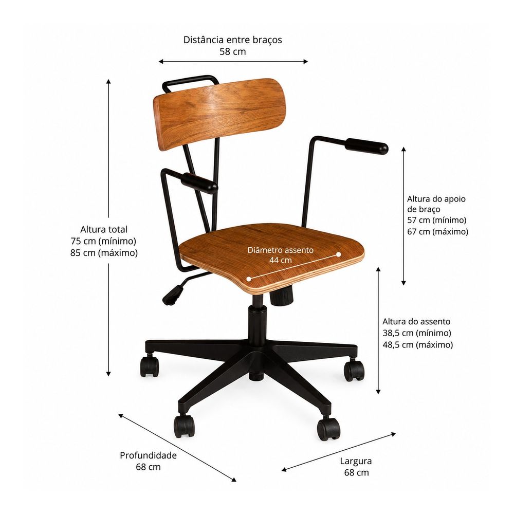 Cadeira Kita Office Laminada