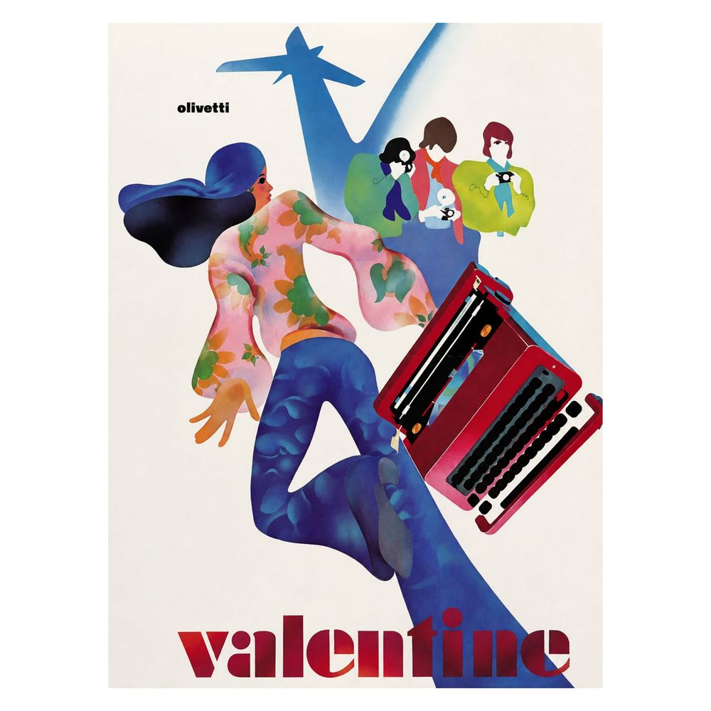 Maquina  escrever Valentine Olivetti
