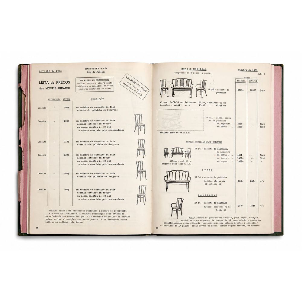 Lista de Preços Móveis Gerdau, 1933