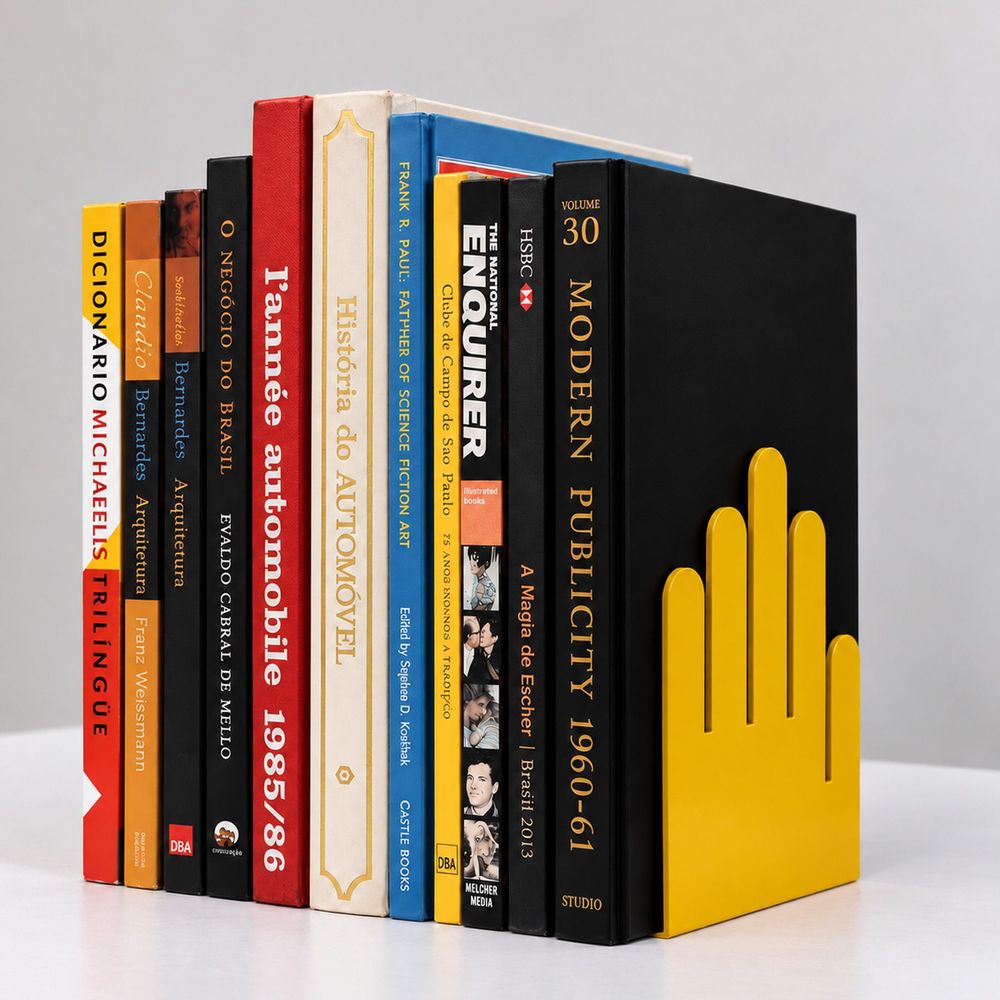 Par de suportes  para livros Mãos