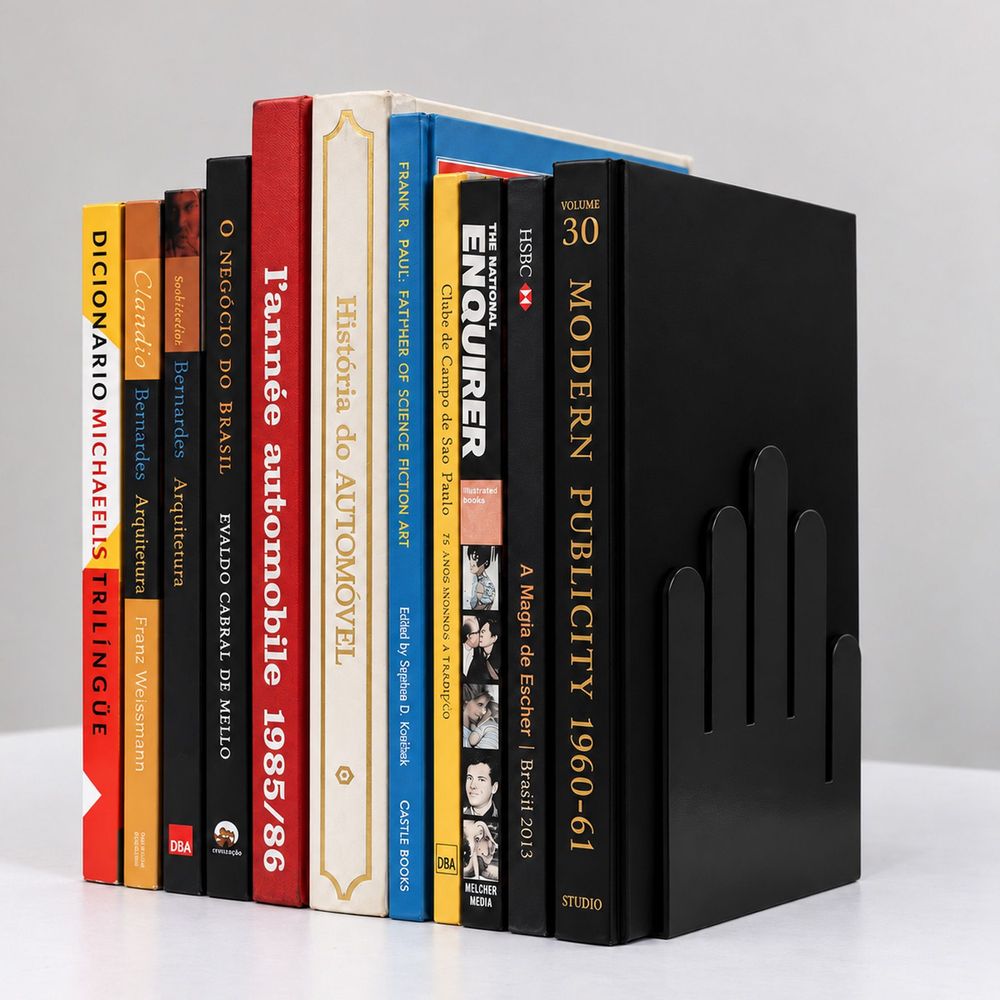 Par de suportes  para livros Mãos