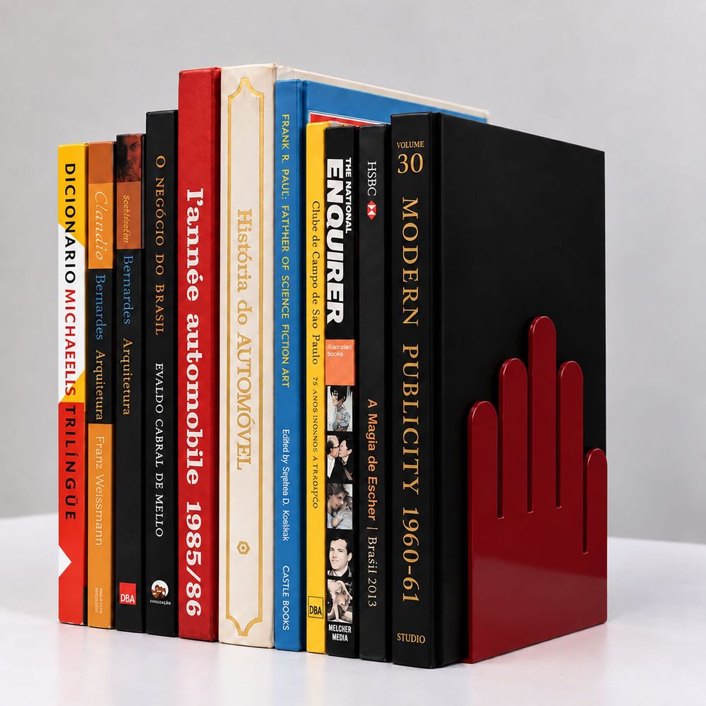 Par de suportes  para livros Mãos
