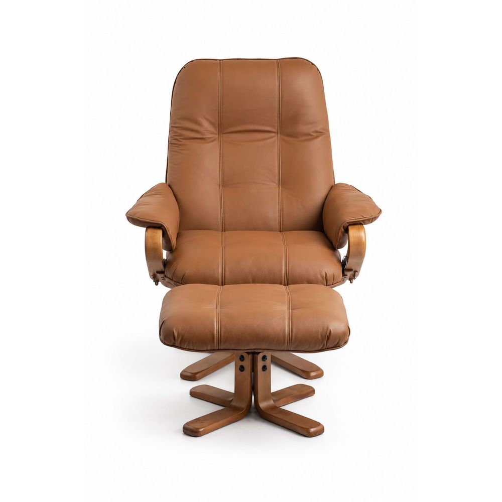 Poltrona Relax com Puff, Hjellegjerde Møbler,  1970