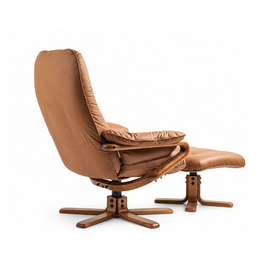 Poltrona Relax com Puff, Hjellegjerde Møbler,  1970