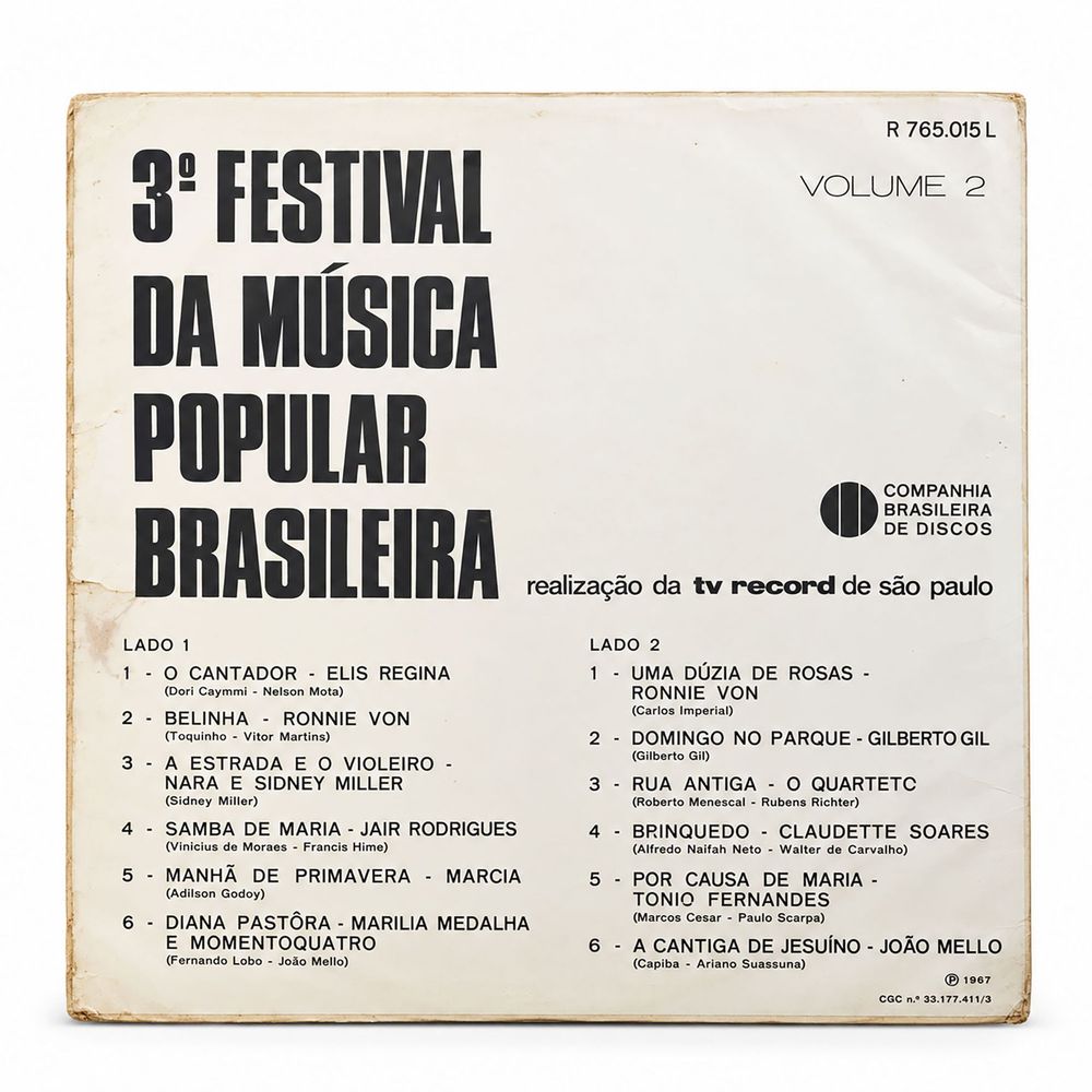 3º Festival da Música Popular Brasileira, Volume 2 -1967