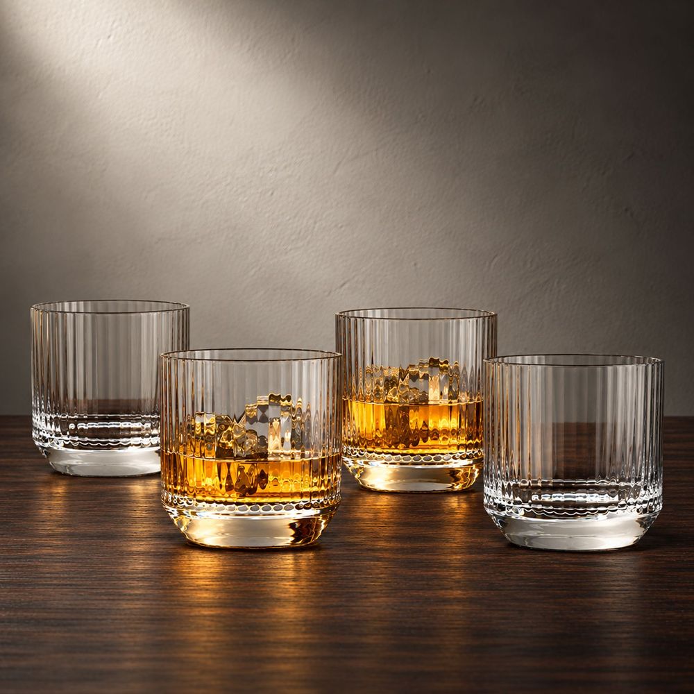 Conjunto de 4 Copos de Whisky Sof Big Top - Nude