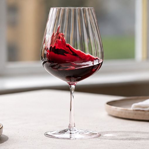 Conjunto de 2 tacas de Vinho Tinto Round Up Clear - Nude