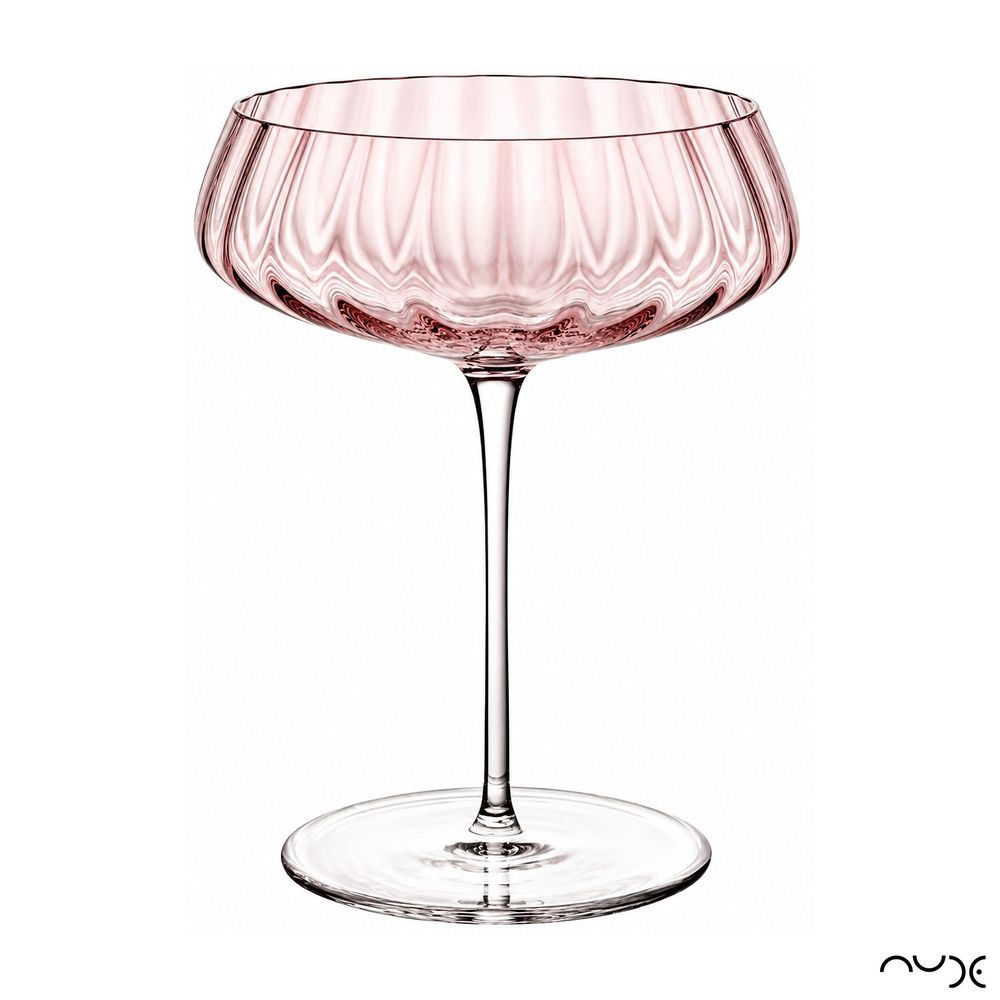 Conjunto de 2 taças de Champagne Coupe  Round Up Dusty Rose - Nude