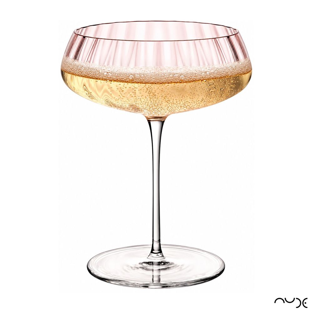 Conjunto de 2 taças de Champagne Coupe  Round Up Dusty Rose - Nude
