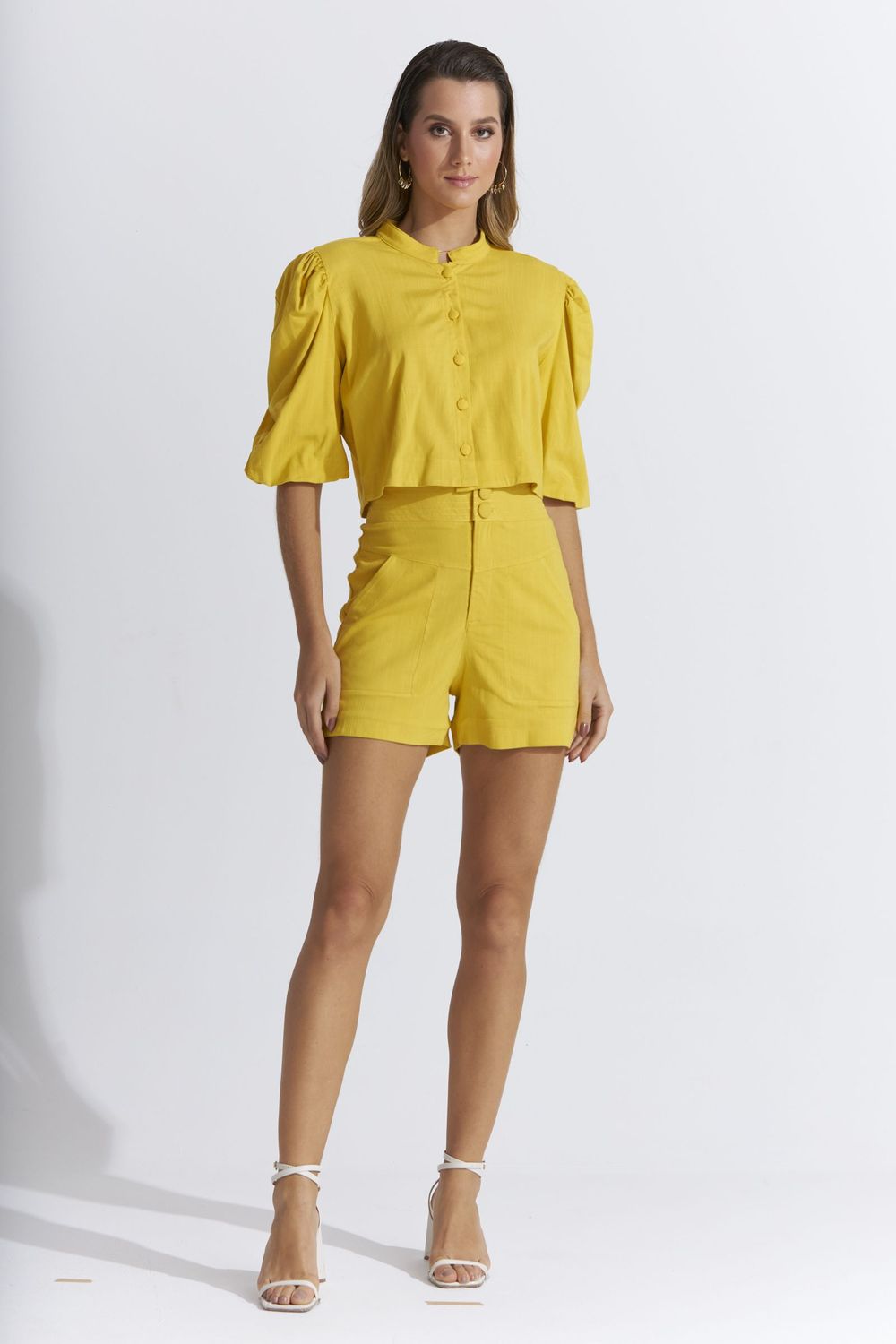 CAMISA CROPPED LISA SLUB