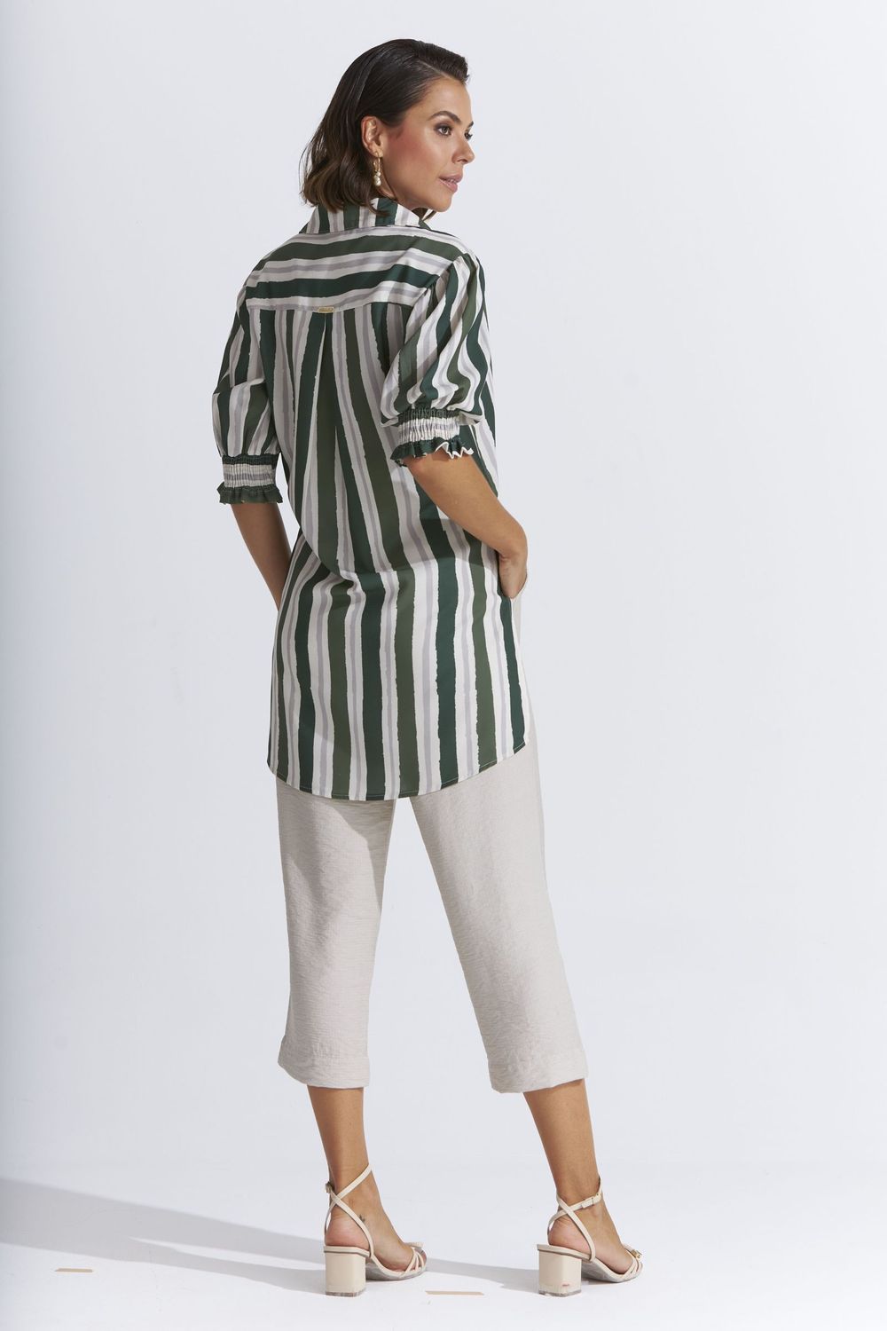 MAXI CAMISA LISTRA BANANEIRA