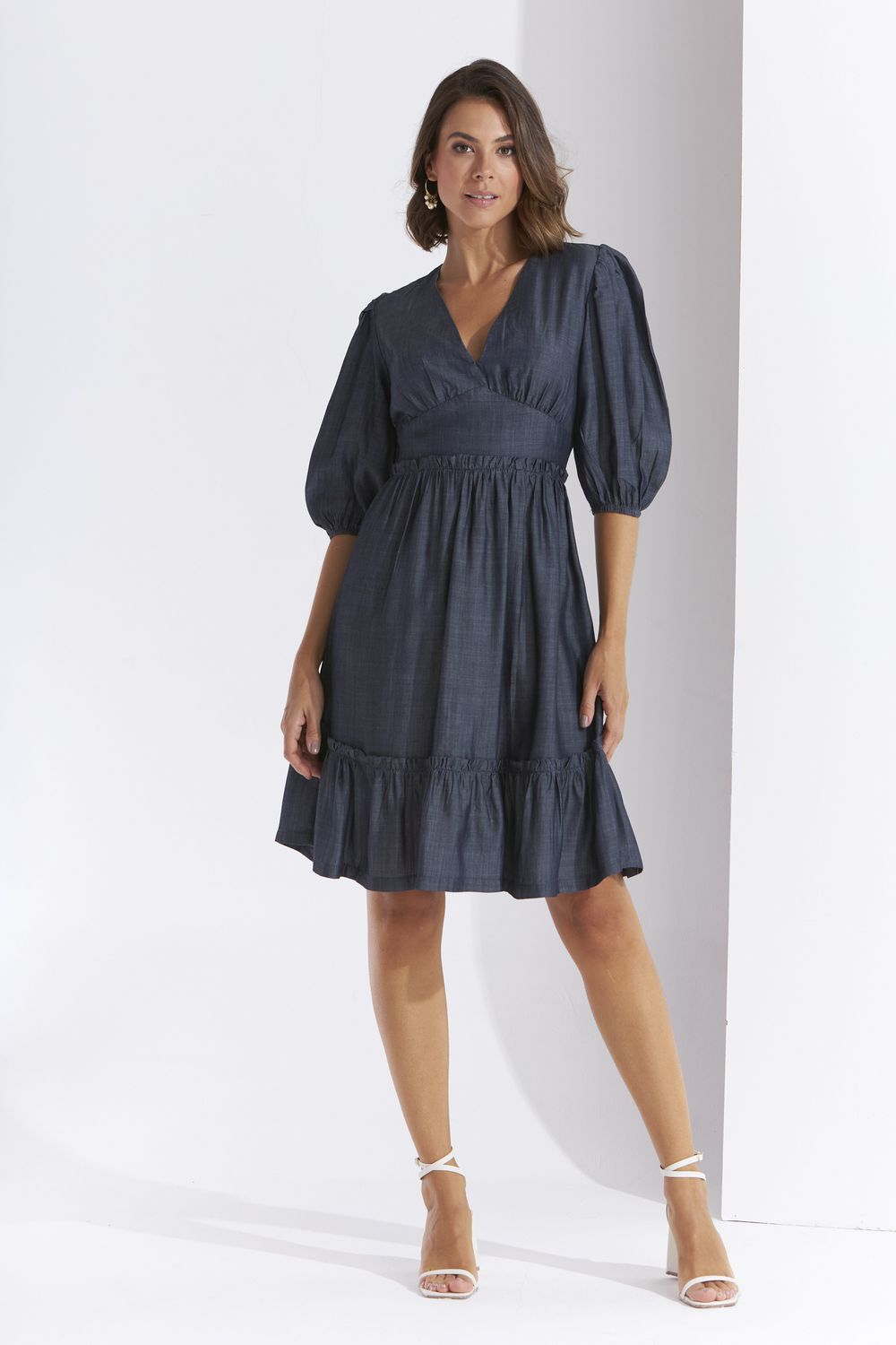 VESTIDO CURTO JEANS LEVE