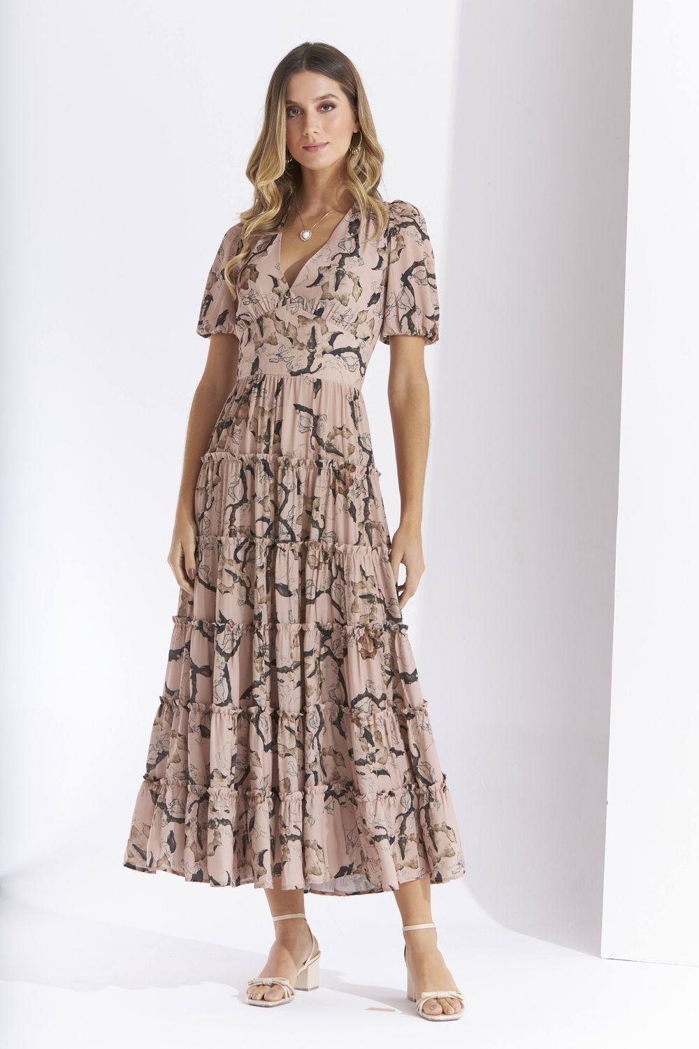 VESTIDO LONGUETE MANGUE