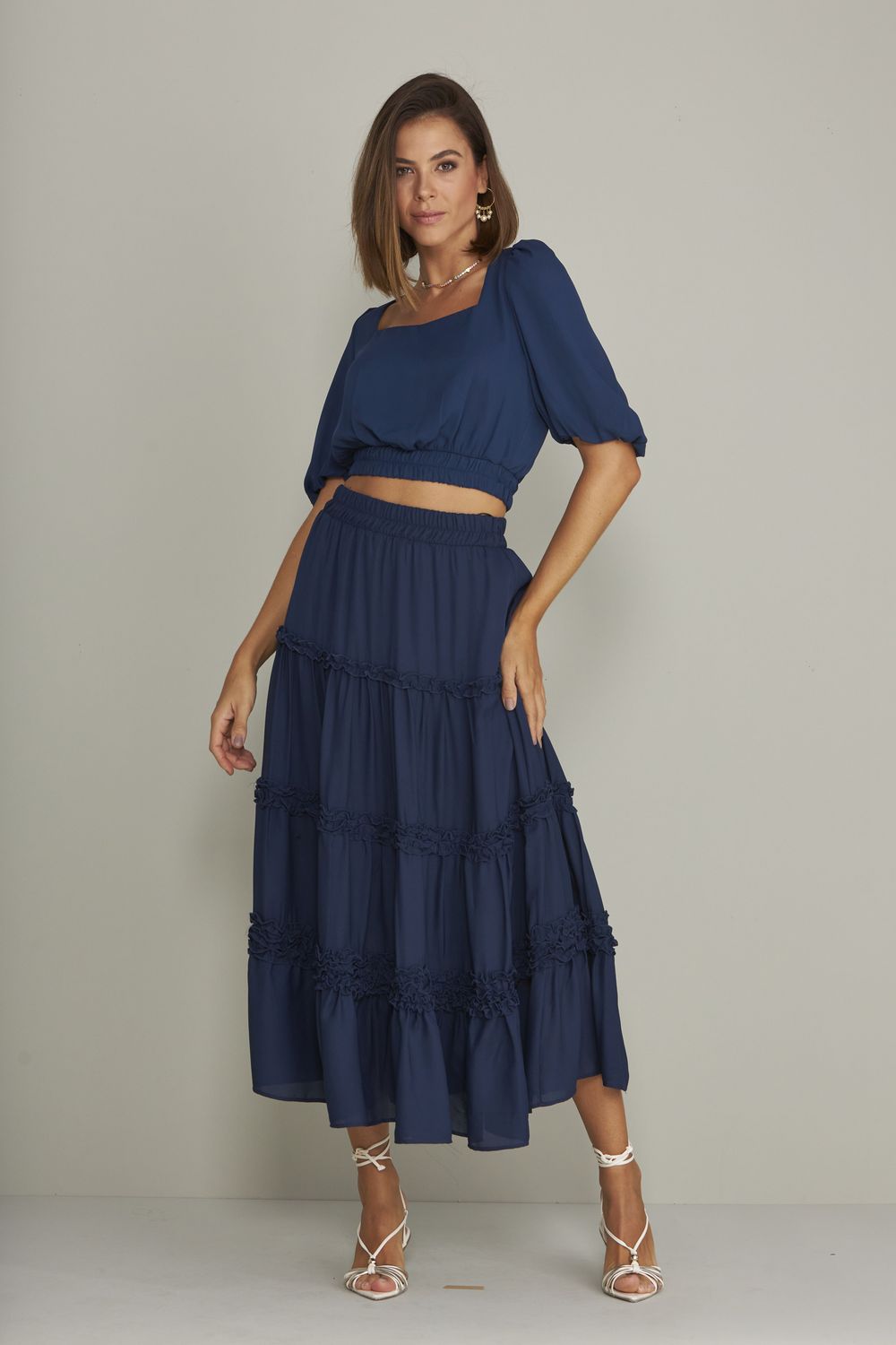 BLUSA CROPPED LISA C/ DECOTE QUADRADO