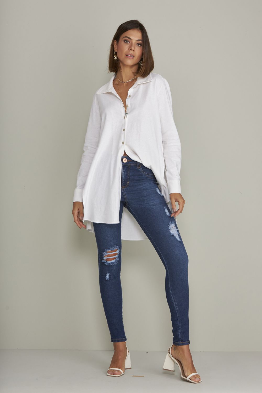 MAXI CAMISA LISA DE LINHO