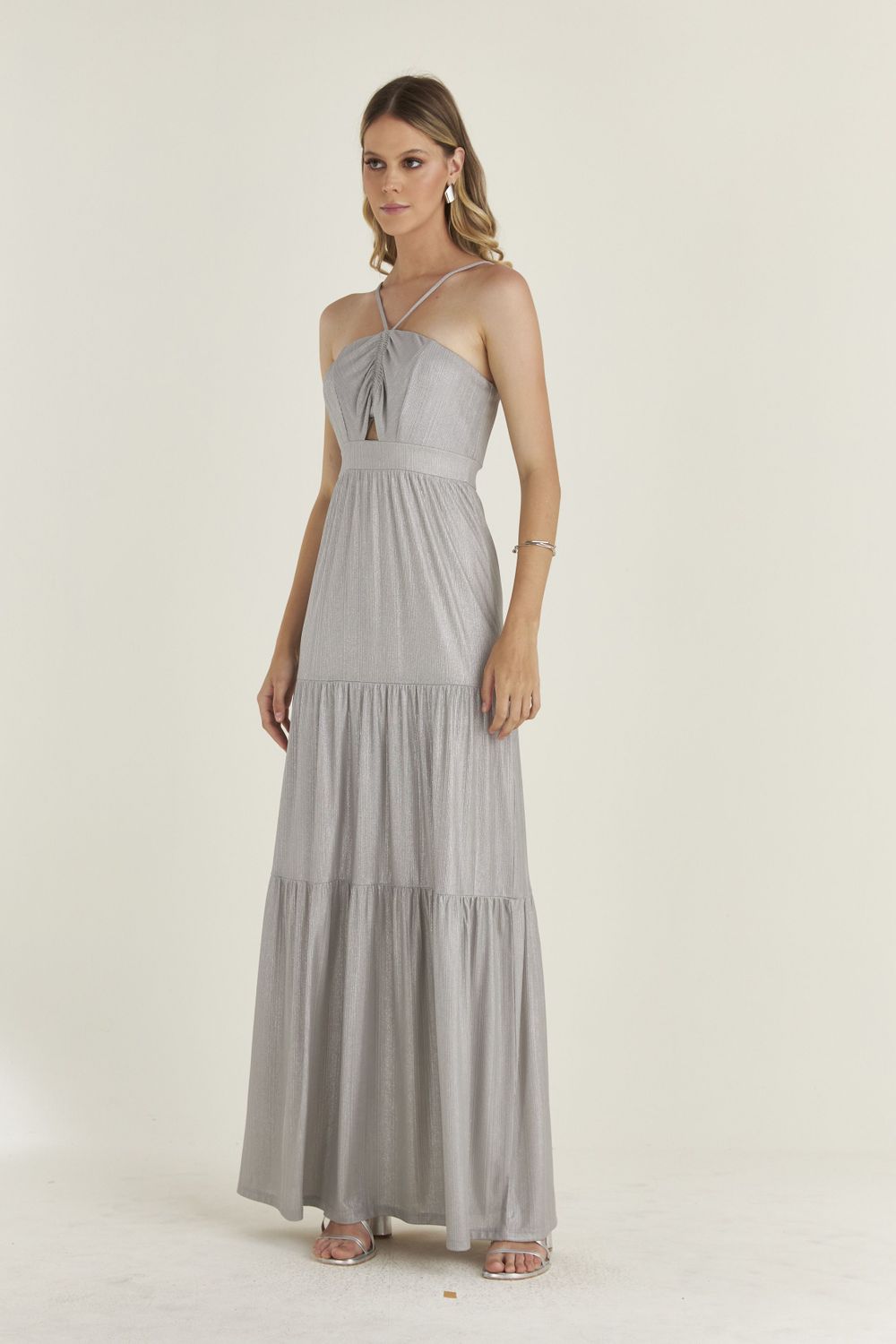 VESTIDO LONGO MALHA SHINE