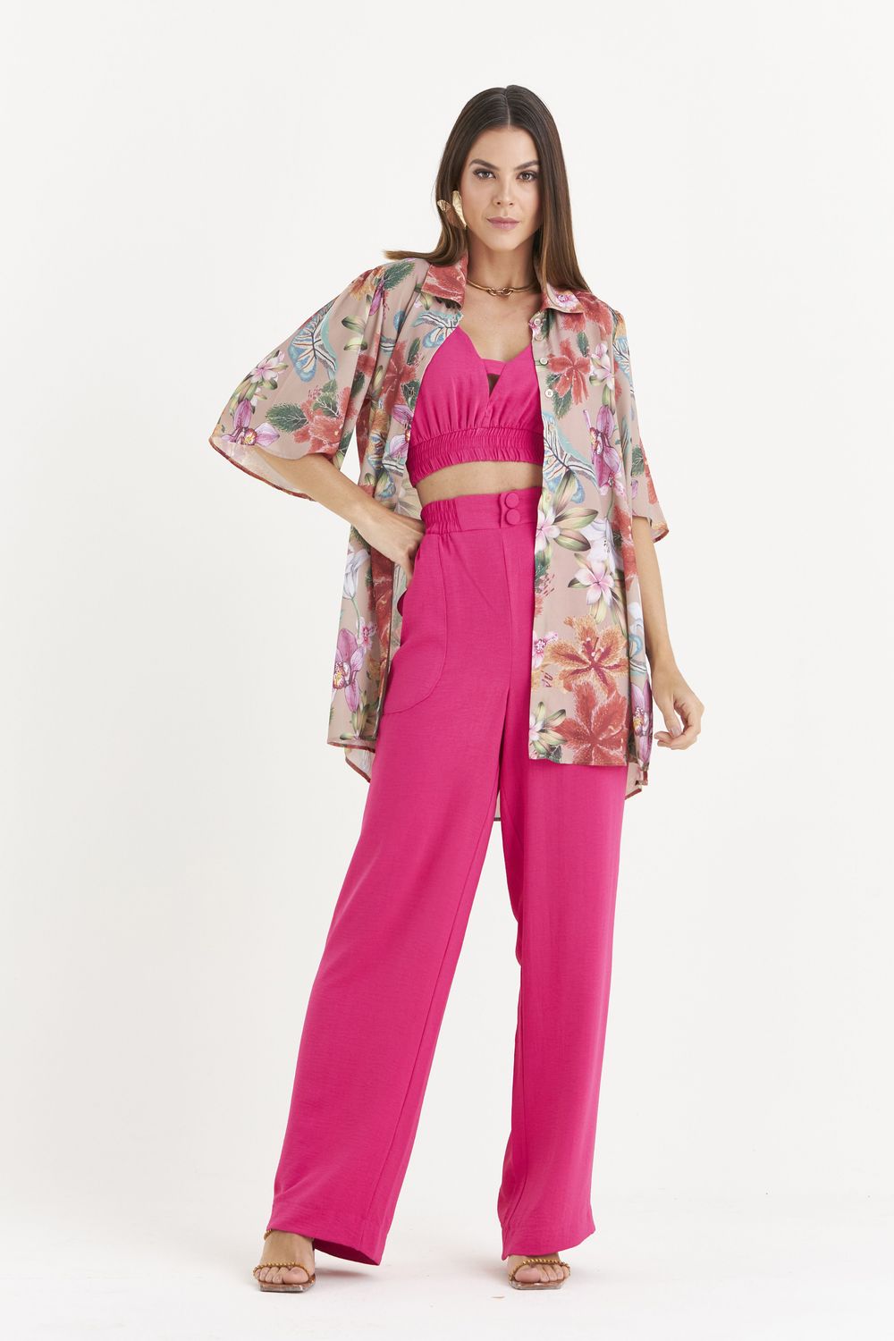 MAXI CAMISA FLOR BORDADA