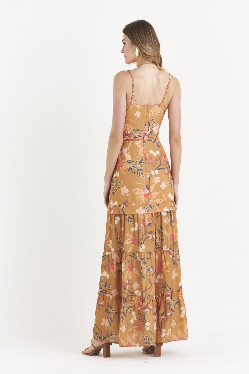 VESTIDO LONGO FLOR DE INVERNO