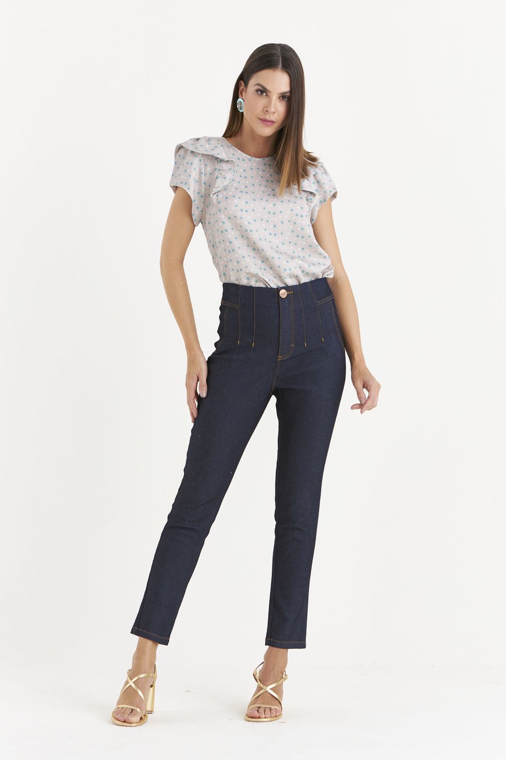 CIGARRETE SKINNY C/ LYCRA E CÓS INTERNO