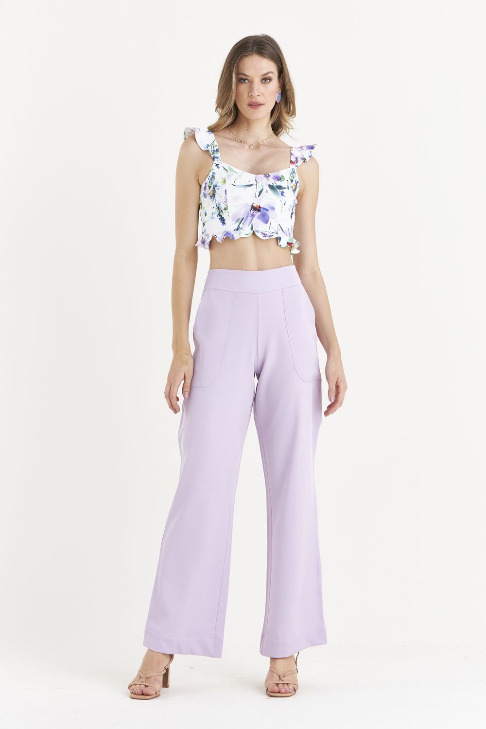PANTALONA ALFAIATARIA LISA ELASTIC C/ BOLSO FRENTE