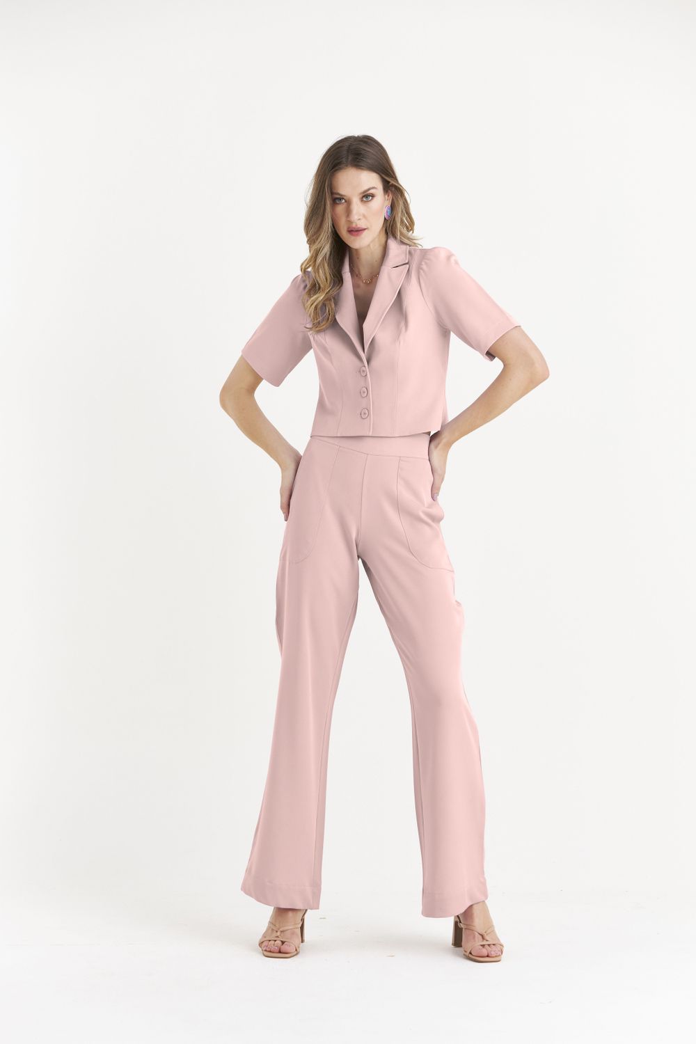 PANTALONA ALFAIATARIA LISA ELASTIC C/ BOLSO FRENTE