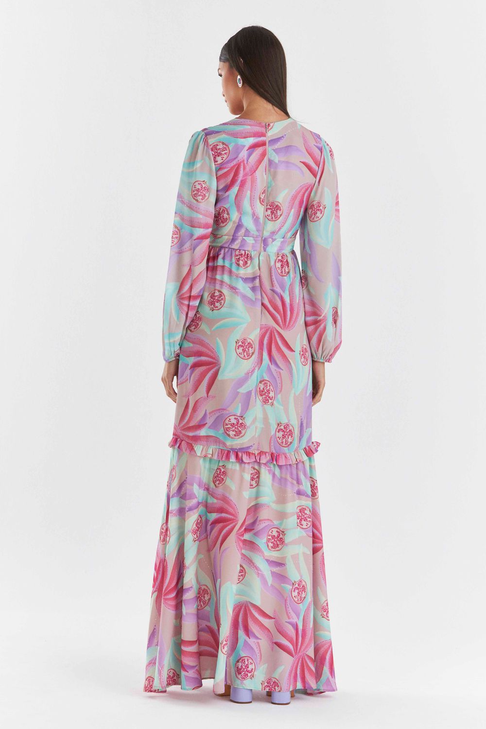 VESTIDO  LONGO ROMÃ MANGA LONGA