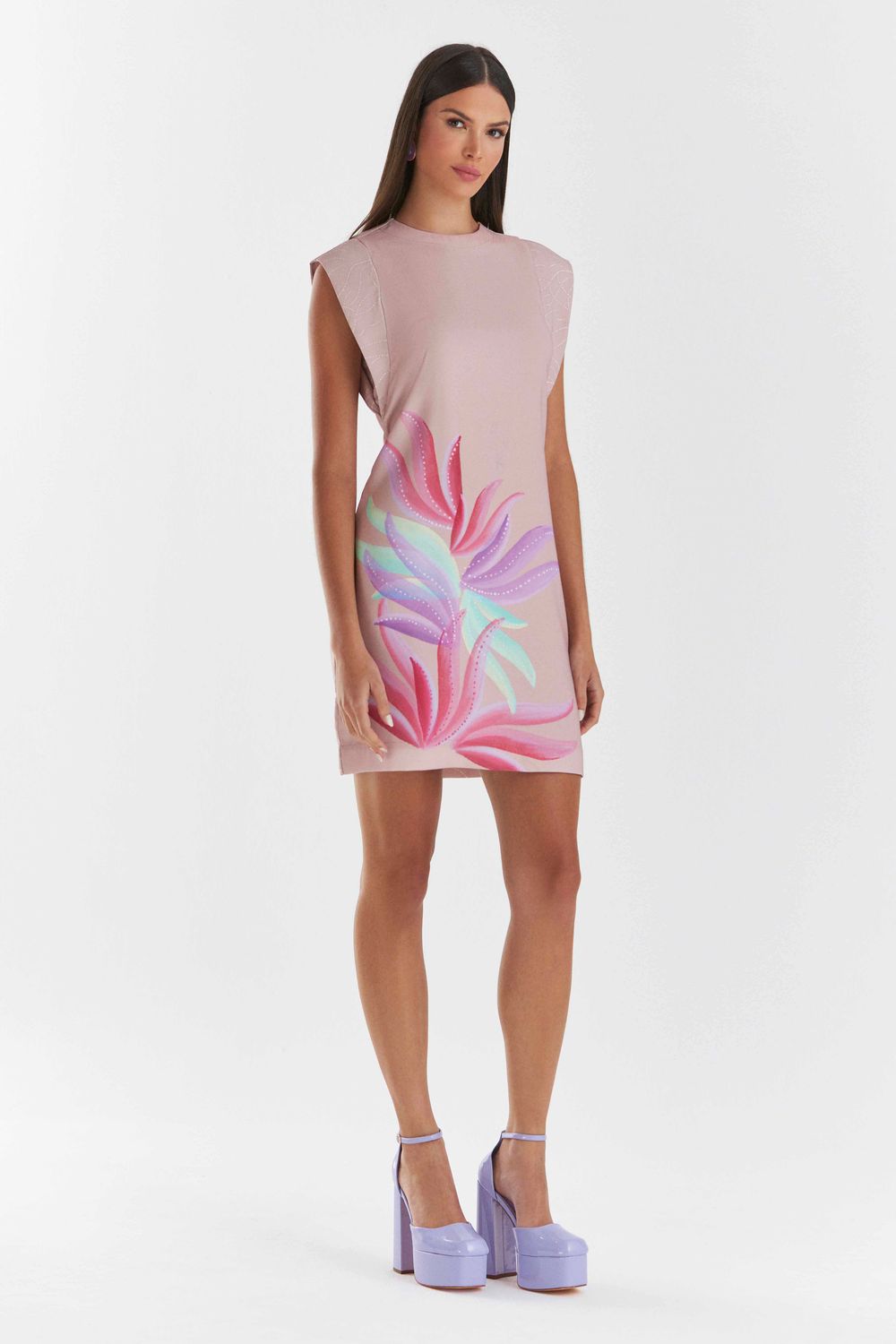 T-DRESS ROMÃ C/ MANGA ESTRUTURADA