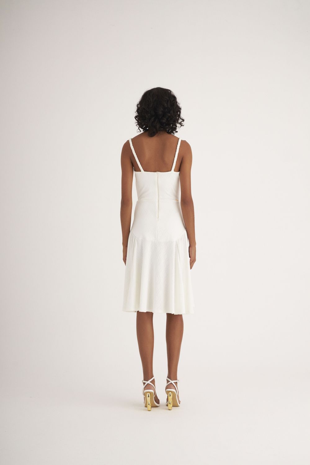VESTIDO MALHA JACQUARD C/ ABERTURA FRENTE