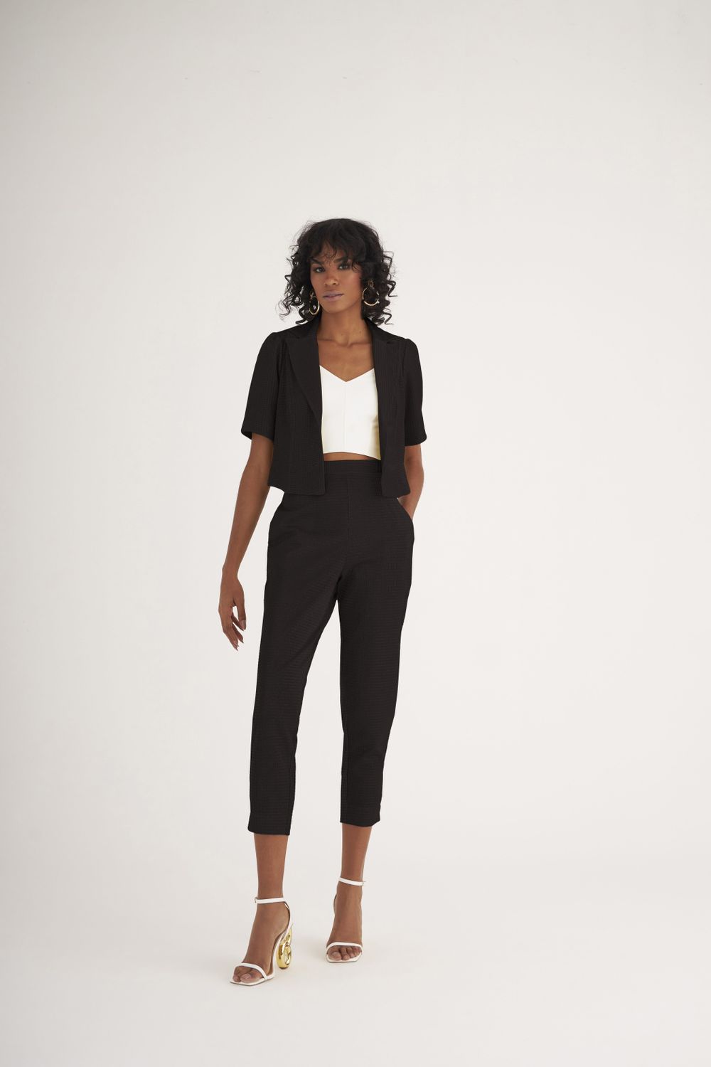 BLAZER CROPPED SHINE