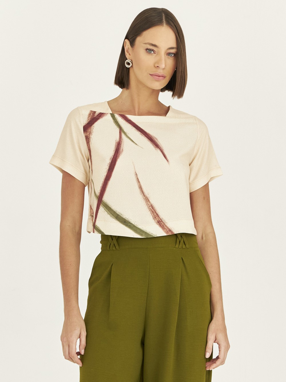 T-SHIRT CROPPED LISTRA ORLA