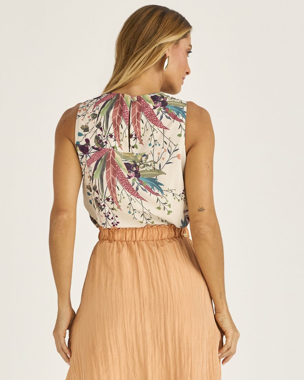 BLUSA CAVA VERÃO EMILY C/ TRANÇA FRENTE