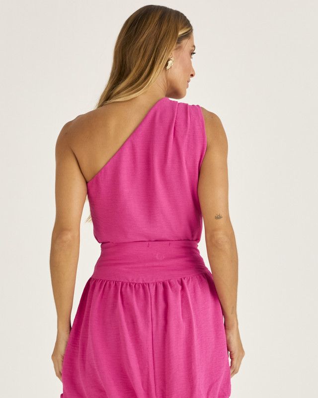 BLUSA OMBRO ÚNICO TEXTURE