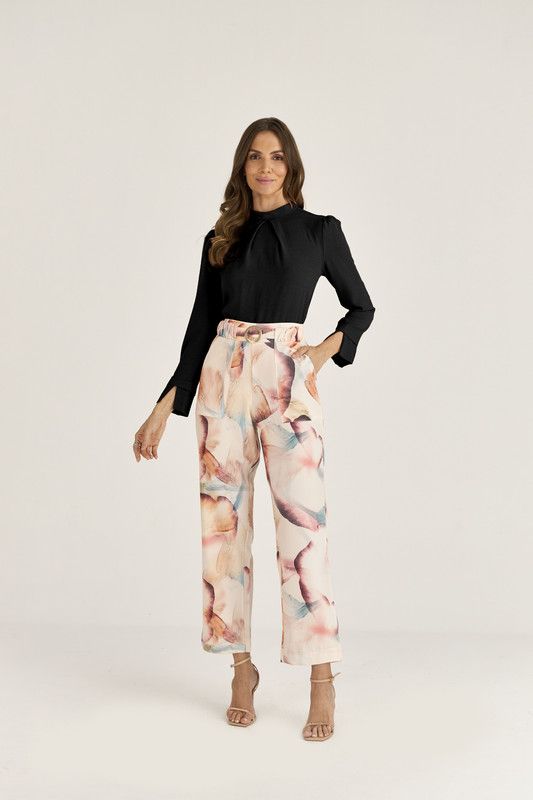 BLUSA TEXTURE MANGA LONGA C/ PREGA FRENTE