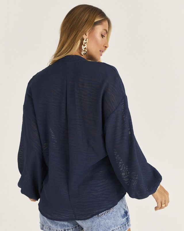 BLUSA MANGA LONGA TRANSPARÊNCIA TIGER