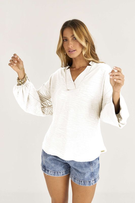 BLUSA MANGA LONGA TRANSPARÊNCIA TIGER