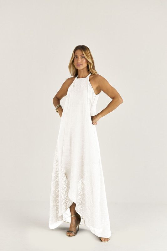 VESTIDO LONGUETE C/ TRANSPASSE TRANSPARÊNCIA TIGER