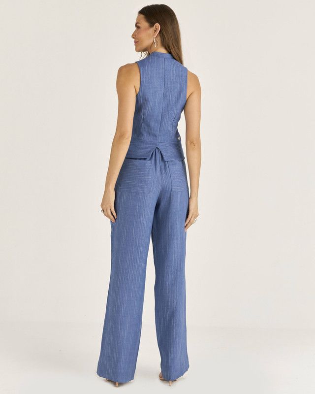 CALÇA LISTRA TWILL COLOR C/ ELÁSTICO